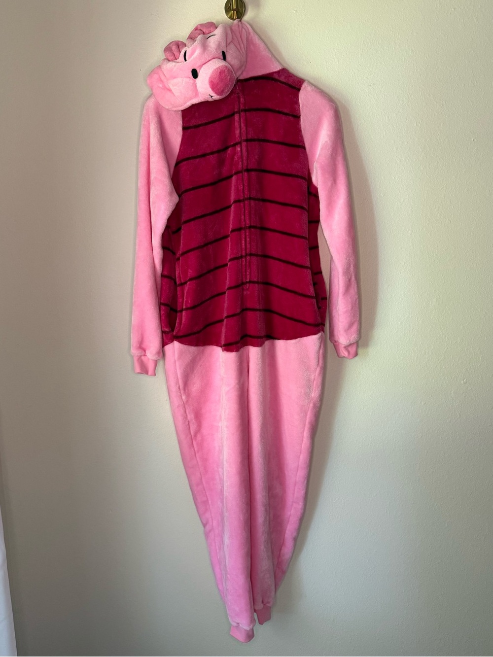 Dream Lounge Piglet Winnie the Pooh Adult Small Pink Plush Onesie Costume
